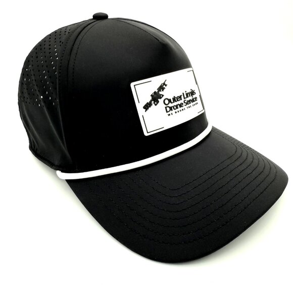 BRANDED BILLS Outer Limits Drone Service Black Performance Snapback Trucker Hat - Picture 3 of 11